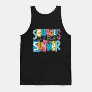 Retro Schools Out For Summer Last Day Of School Teacher Kids Tank Top